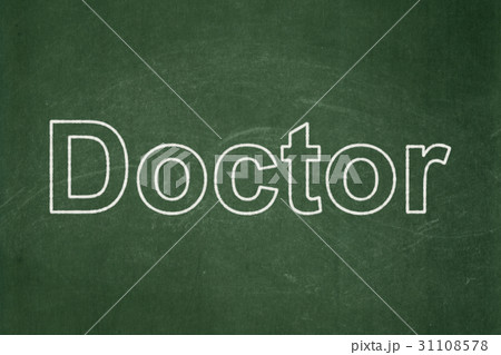 Medicine concept: Doctor on chalkboard background 31108578