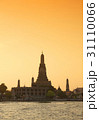 view of Wat Arun during sunset in Bangkok,  31110066