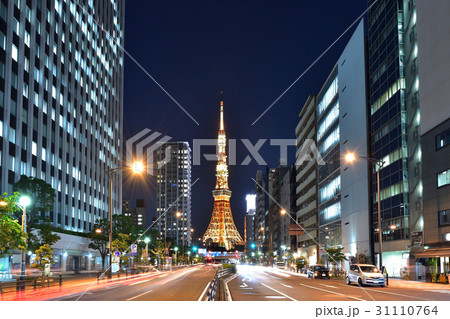三田国際ビルから見た東京タワーの夜景 31110764