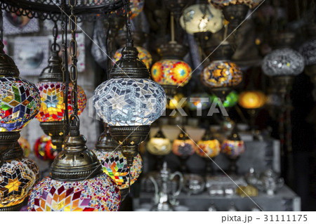 Colorful retro arabian lanterns in Mostar, Colorful retro arabian lanterns in Mostar, 31111175