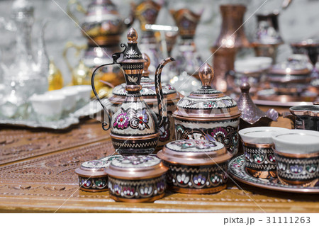 Colorful ceramic souvenirs for sale on the street 31111263