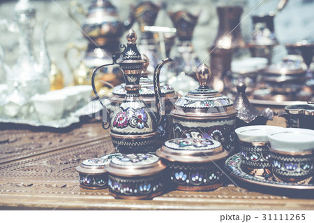 Colorful ceramic souvenirs for sale on the street 31111265
