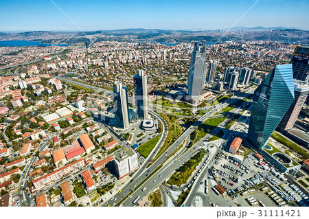 Istanbul, Turkey - April 3, 2017: Arial view the Istanbul, Turkey - April 3, 2017: Arial view the 31111421