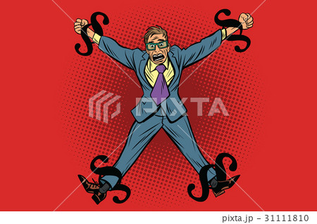 Businessman chained in legal rules, paragraphs as Businessman chained in legal rules, paragraphs as 31111810