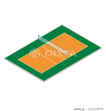 Field for playing volleyball in isometric Field for playing volleyball in isometric 31112070