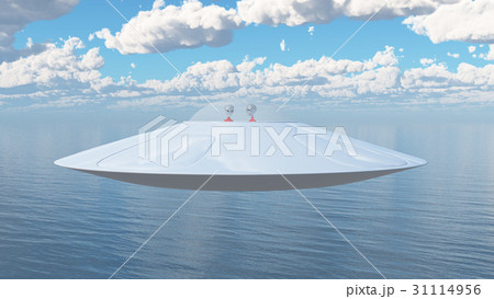 Flying saucer over the sea Flying saucer over the sea 31114956