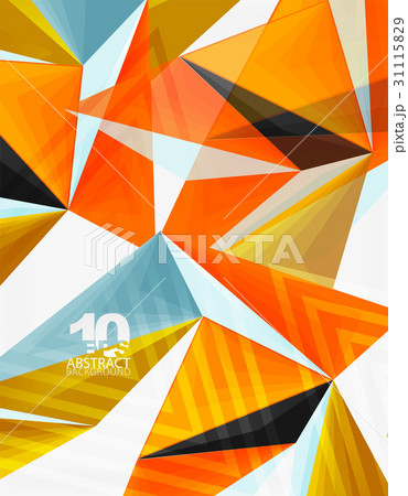 3d modern triangle low poly abstract geometric 31115829