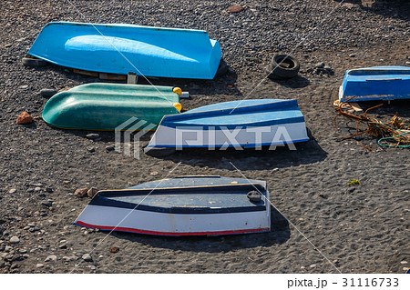 Green Lagoon at El Golfo with fishing boats 31116733