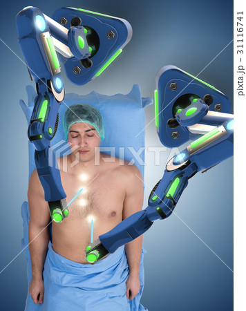 Surgery performed by robotic arm Surgery performed by robotic arm 31116741