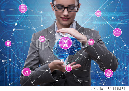 Artificial intelligence concept with brain and 31116821