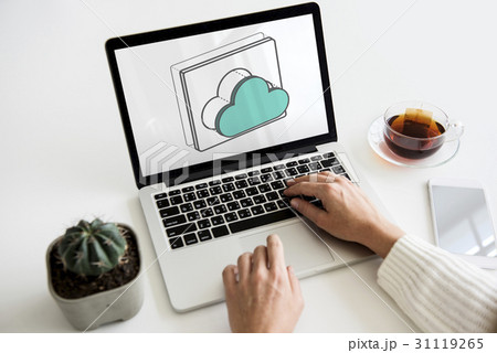 Cloud Upload Sync Data System Graphic Cloud Upload Sync Data System Graphic 31119265