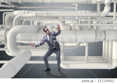 Businessman and piping at the plan Businessman and piping at the plan 31119482