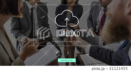 People Using Technology Digital Device with Cloud Computing Icon Graphic 31121455