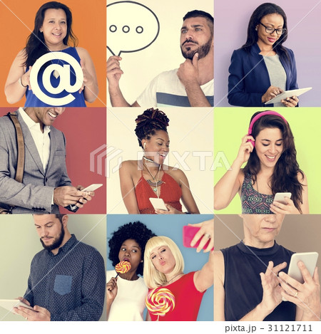 Studio People Collage Communication Concept Studio People Collage Communication Concept 31121711