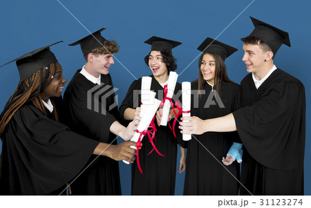 Diverse Group Of Students Holding Diploma Diverse Group Of Students Holding Diploma 31123274