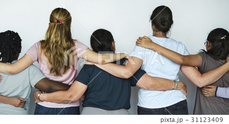 Diverse Group of People Together Studio Portrait 31123409