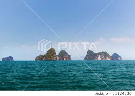 krabi island cliffs in ocean water at thailand 31124330