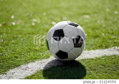 soccer ball on football field soccer ball on football field 31124334