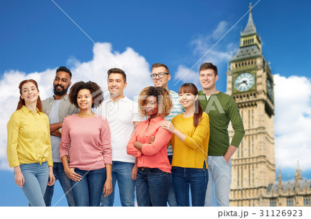 international group of happy people over big ben 31126923
