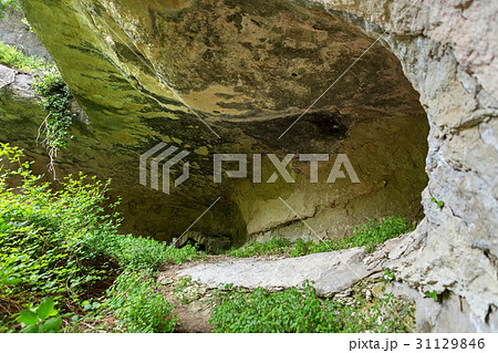 Spring at rock of Cave City in Cherkez-Kermen Spring at rock of Cave City in Cherkez-Kermen 31129846