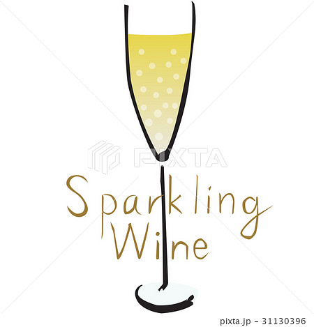 スパークリングワイン お酒のイラスト のイラスト素材 31130396