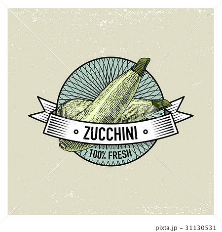 Zucchini Vintage set of labels, emblems or logo 31130531