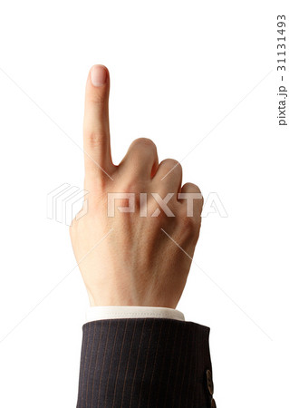 Pointing forefinger of male hand 31131493