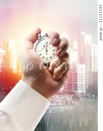 Stopwatch in male hand Stopwatch in male hand 31131593