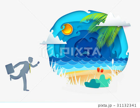 Businessman go to tropical vacation 31132341
