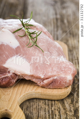 Pork and spices on the table. Cooking. Pork and spices on the table. Cooking. 31132792
