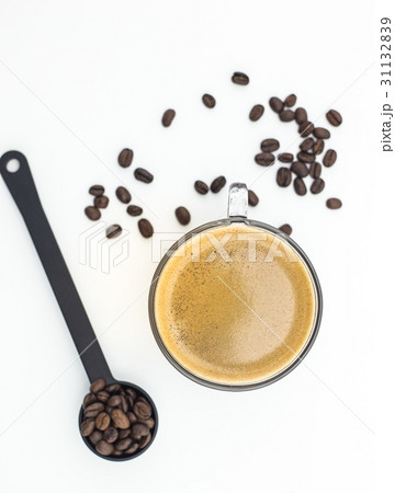 coffee in glass white background coffee in glass white background 31132839