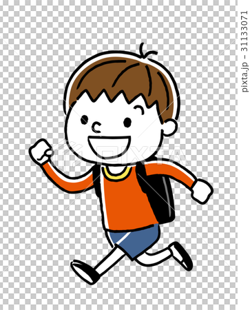 一個跑步和上學的男孩 一個跑步和上學的男孩 31133071