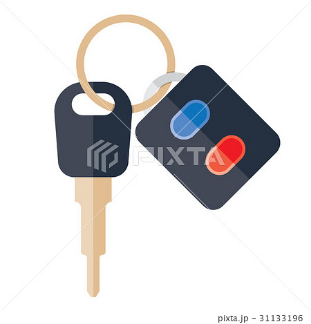 car keys on a white backgroundのイラスト素材 [31133196] - PIXTA