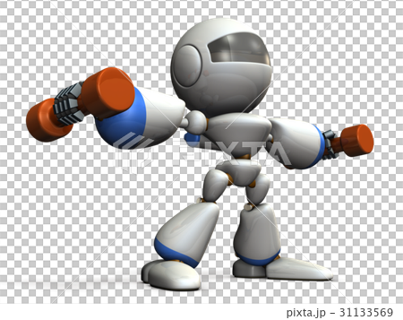 筋トレ中のキュートなロボット 筋トレ中のキュートなロボット 31133569