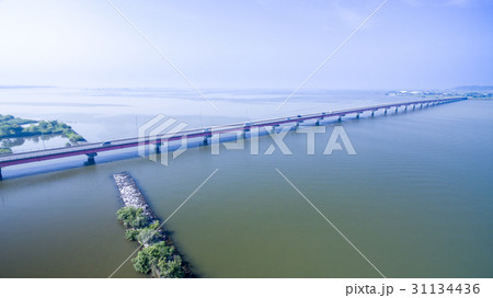 空撮　茨城県霞ケ浦大橋 31134436