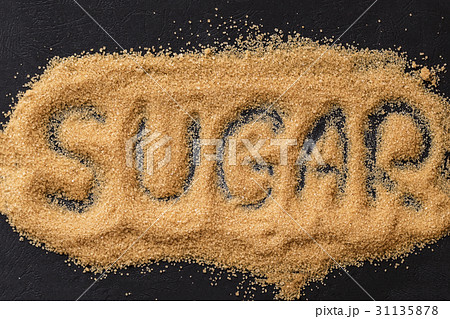 Brown sugar word on black 31135878