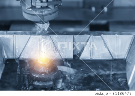 Close-up of the wire - EDM CNC machine  31136475