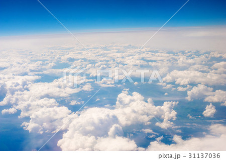 Aerial sky and clouds background 31137036
