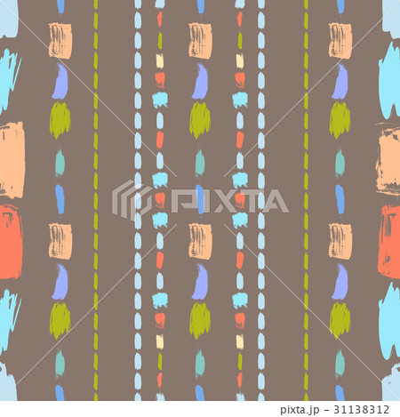 Brush stroke artistic seamless pattern 31138312