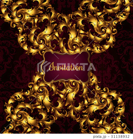 Elegant background with lace ornament 31138932