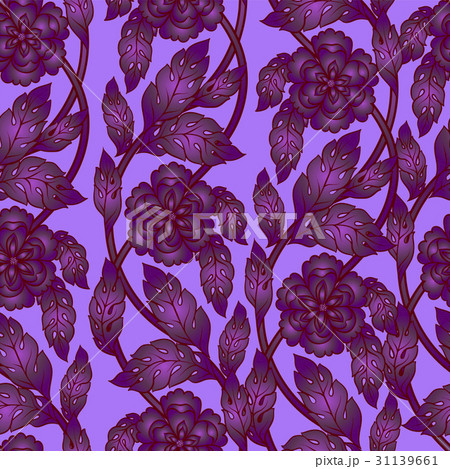 Vector seamless background with floral branches 31139661