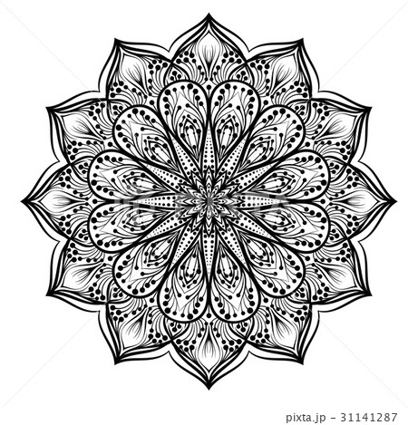 Adult coloring book illustration Lacy Mandala Adult coloring book illustration Lacy Mandala 31141287