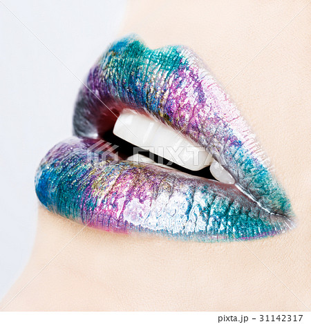 Beautiful full color female lips close up Beautiful full color female lips close up 31142317