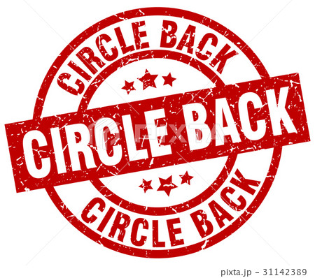 circle back round red grunge stamp 31142389
