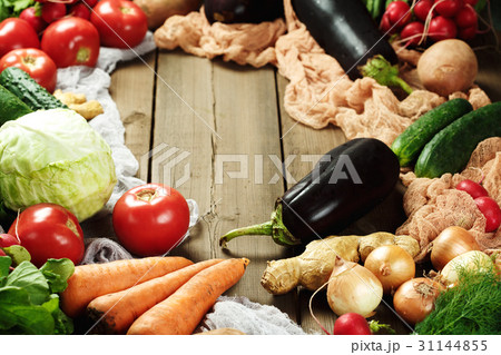 Frame made from fresh vegetables 31144855