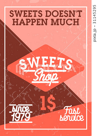 Color vintage sweets shop banner Color vintage sweets shop banner 31145295