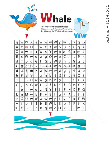 Letter Maze W. This worksheet helps kids recognize Letter Maze W. This worksheet helps kids recognize 31145501