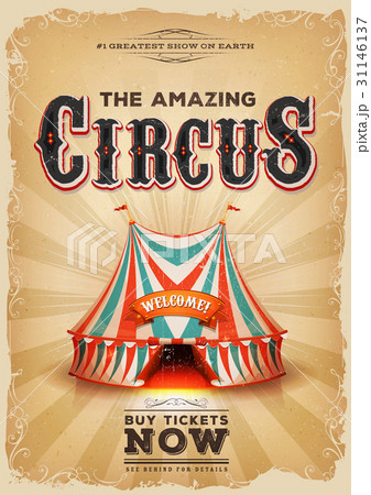 Vintage Old Circus Posterのイラスト素材 [31146137] - PIXTA