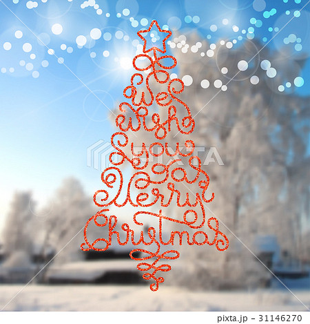 Holiday gift card with hand lettering We wish You 31146270