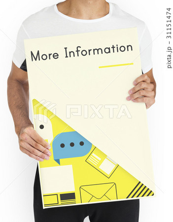 Hands holding network graphic overlay banner 31151474